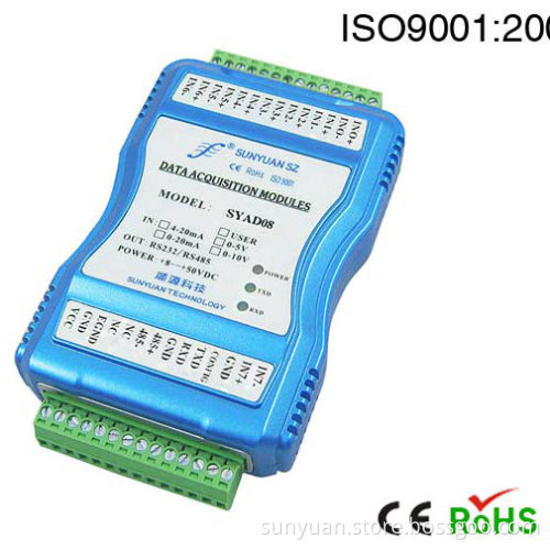 8 Channel J/K/T/E/R/S/B Type Thermocouple Signal to RS232 or RS485 Converter Sy Ad08t Series Thermalcouples Signal a-D Converter